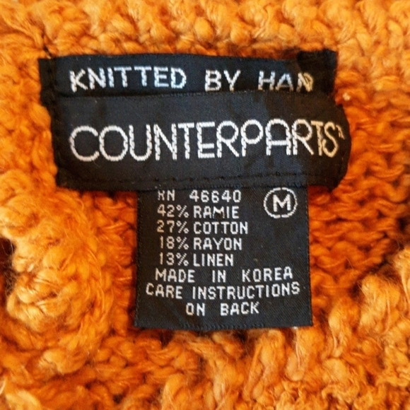 Vintage 1980s hand knitted sweater medium - Picture 2 of 2